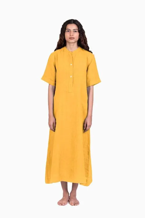 Linen Yuri Dress-Muted Mocha