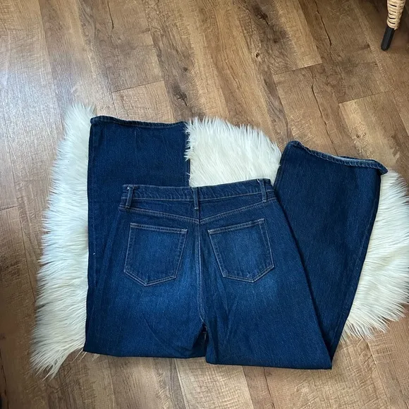 LOFT High Rise Wide Leg Jeans In Vintage Dark Wash