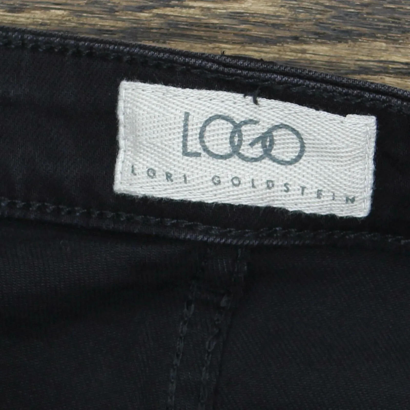 LOGO by Lori Goldstein Straight Leg Tuxedo Stripe Jeans