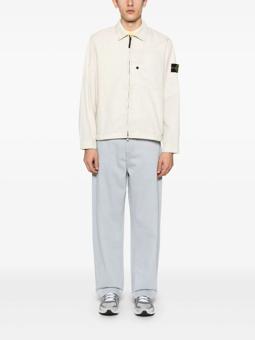 Logo organic cotton overshirt
