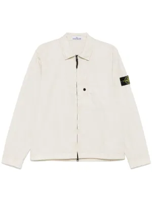 Logo organic cotton overshirt