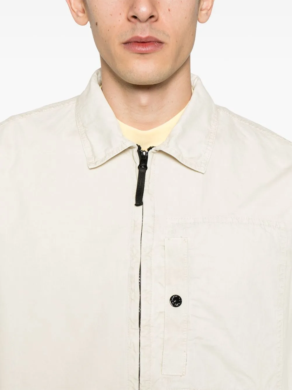 Logo organic cotton overshirt