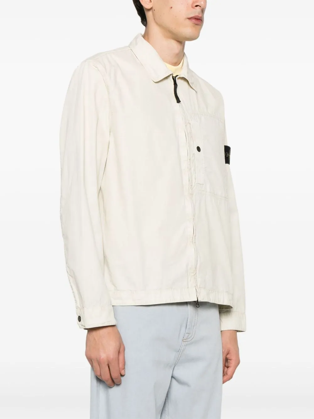 Logo organic cotton overshirt