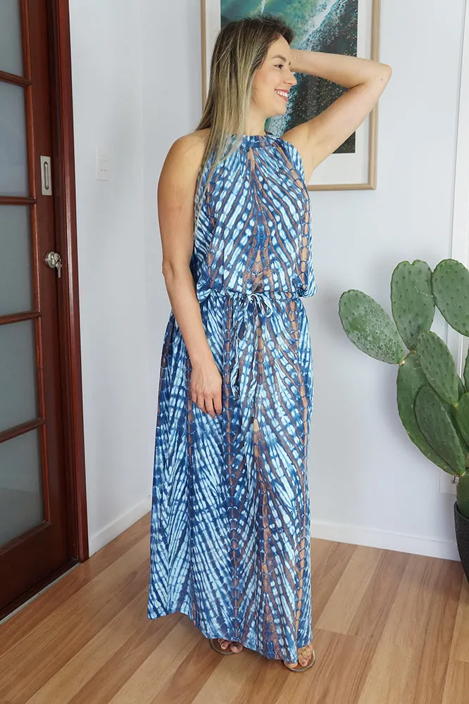 Long Chloe Dress "Feathers"