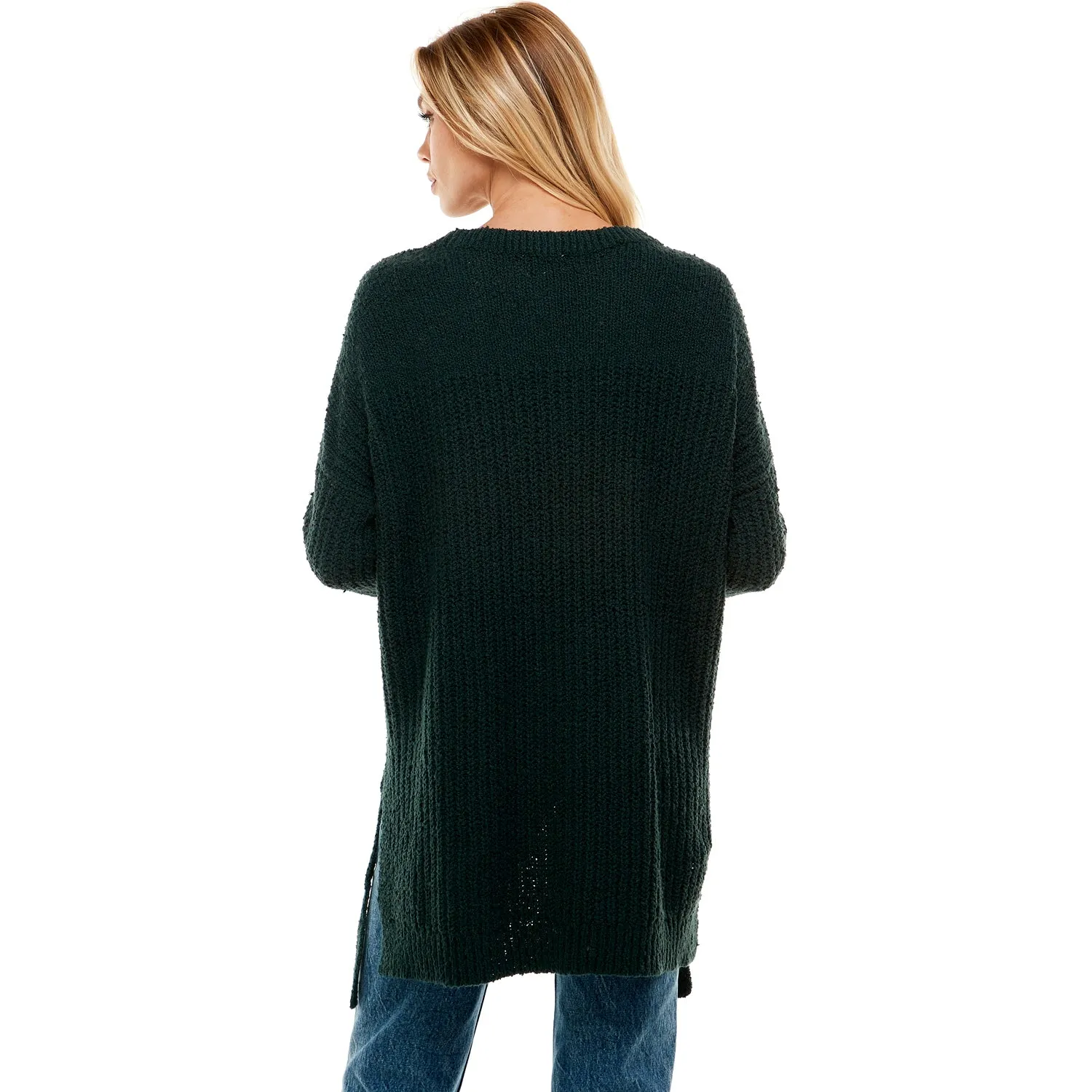 Long Sleeve High Scoop Neck Sweater