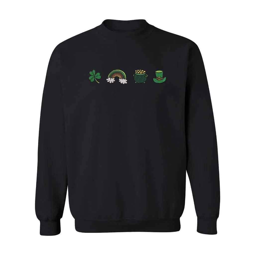 Lucky Charm Sweatshirt | St Patricks Day Embroidered Sweatshirt