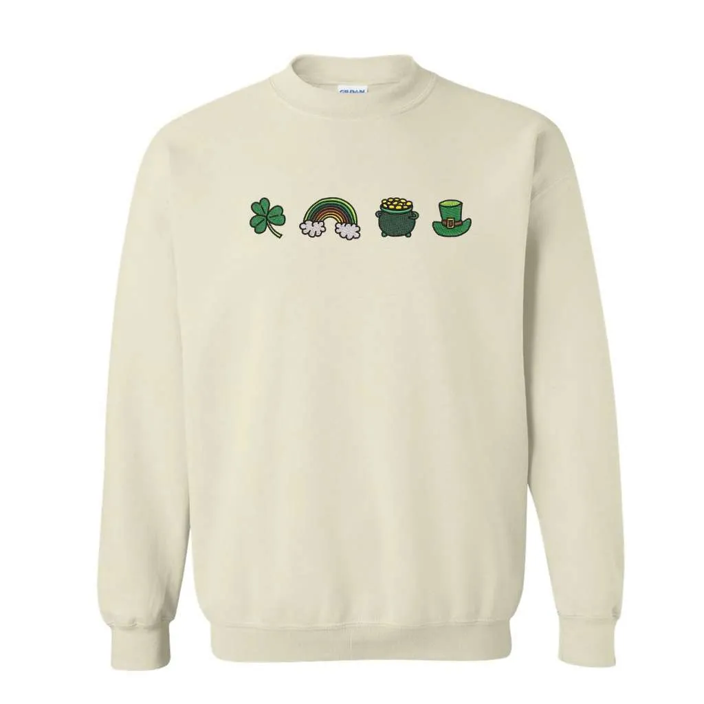 Lucky Charm Sweatshirt | St Patricks Day Embroidered Sweatshirt