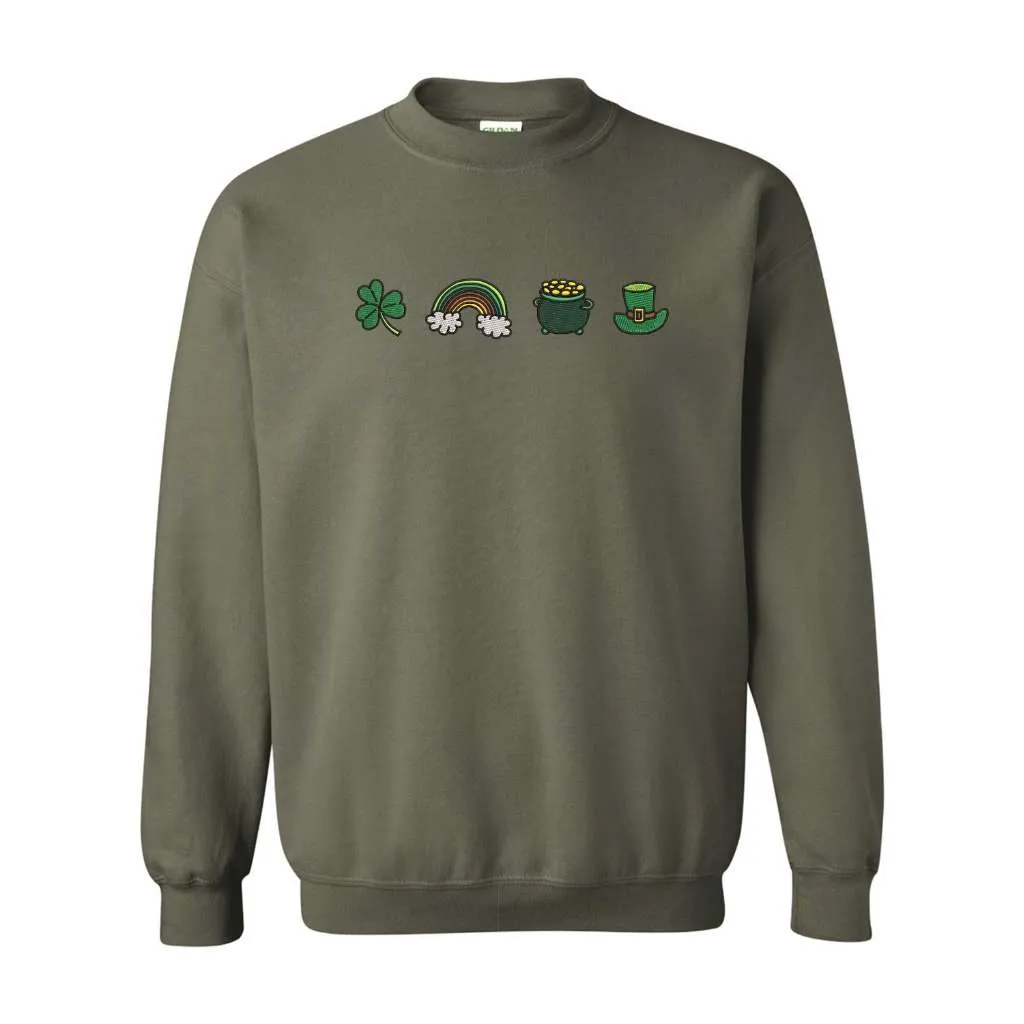 Lucky Charm Sweatshirt | St Patricks Day Embroidered Sweatshirt