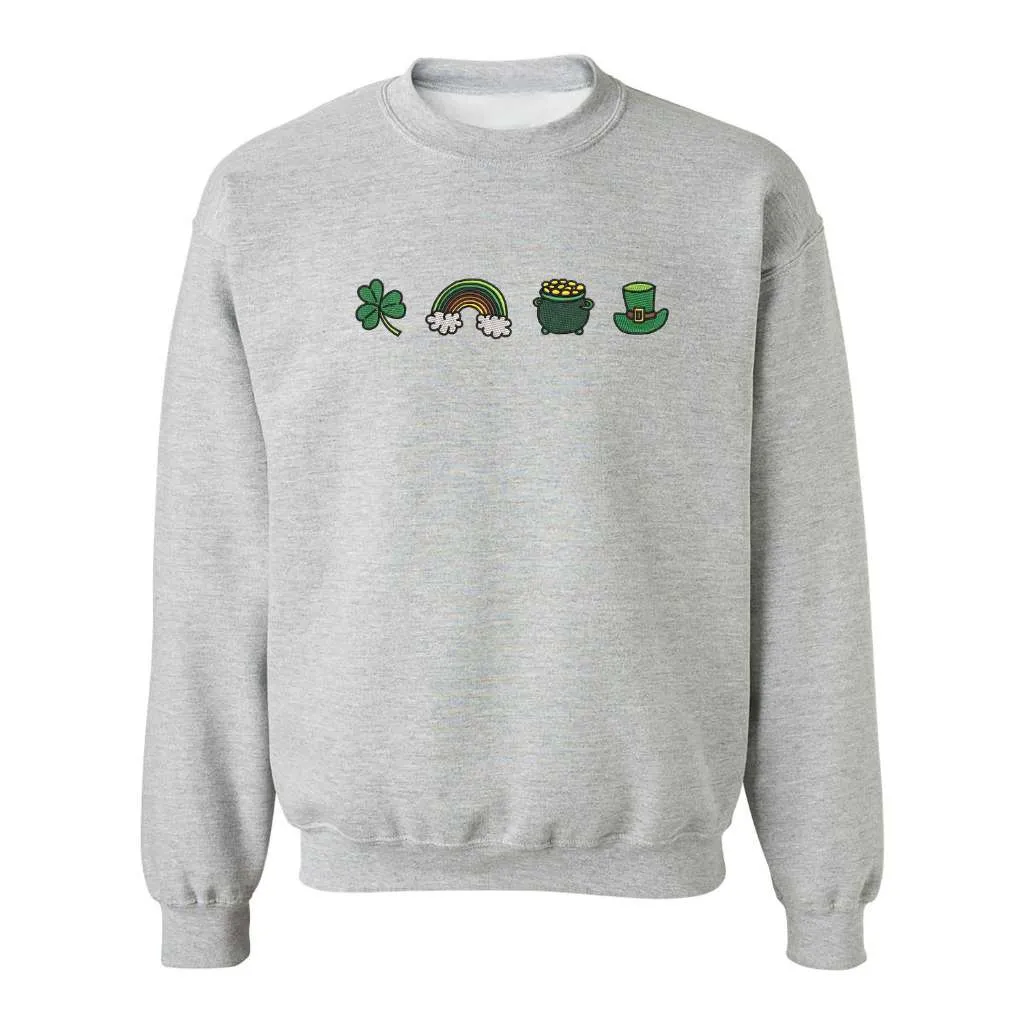 Lucky Charm Sweatshirt | St Patricks Day Embroidered Sweatshirt