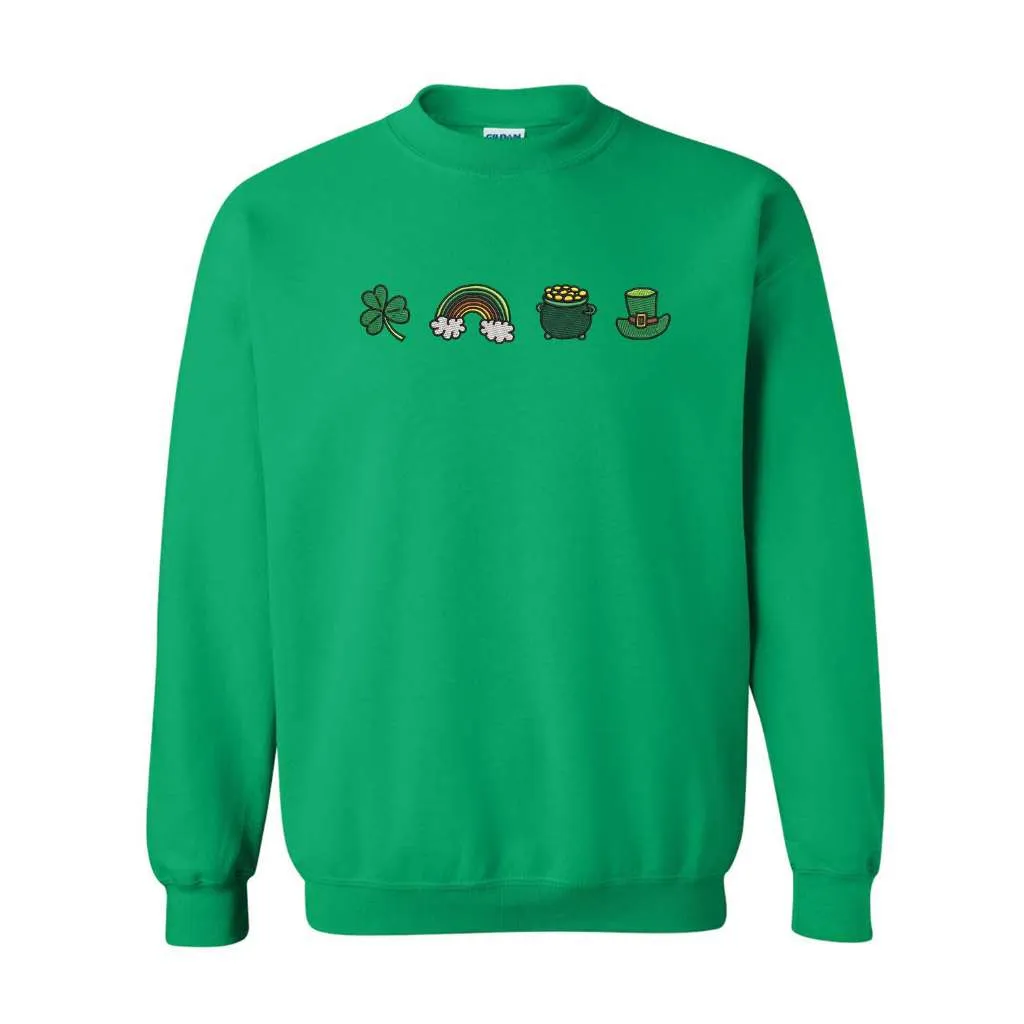 Lucky Charm Sweatshirt | St Patricks Day Embroidered Sweatshirt