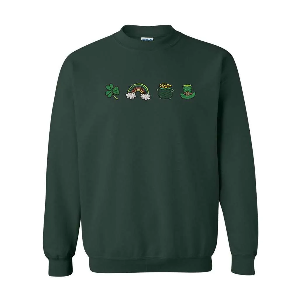 Lucky Charm Sweatshirt | St Patricks Day Embroidered Sweatshirt