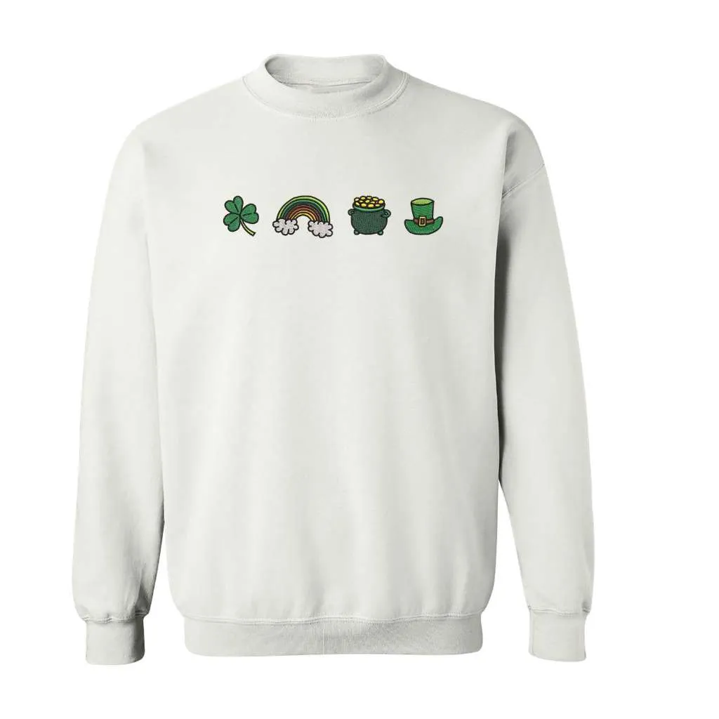 Lucky Charm Sweatshirt | St Patricks Day Embroidered Sweatshirt