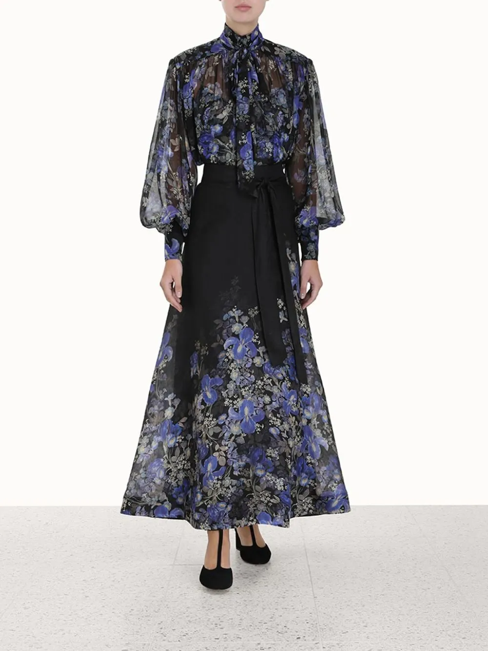 Lyrical Maxi Linen Silk Skirt