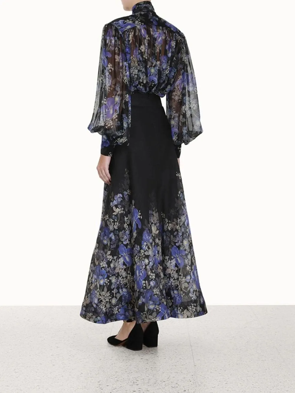 Lyrical Maxi Linen Silk Skirt