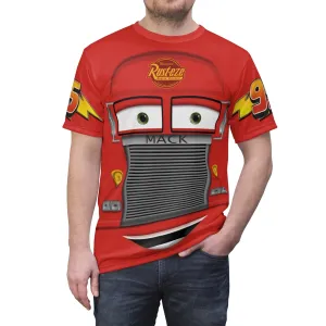 Mack Short Sleeves Shirts Printed 3D Unisex Cosplay Kid Tshirt Disney Cars Costume QT209007