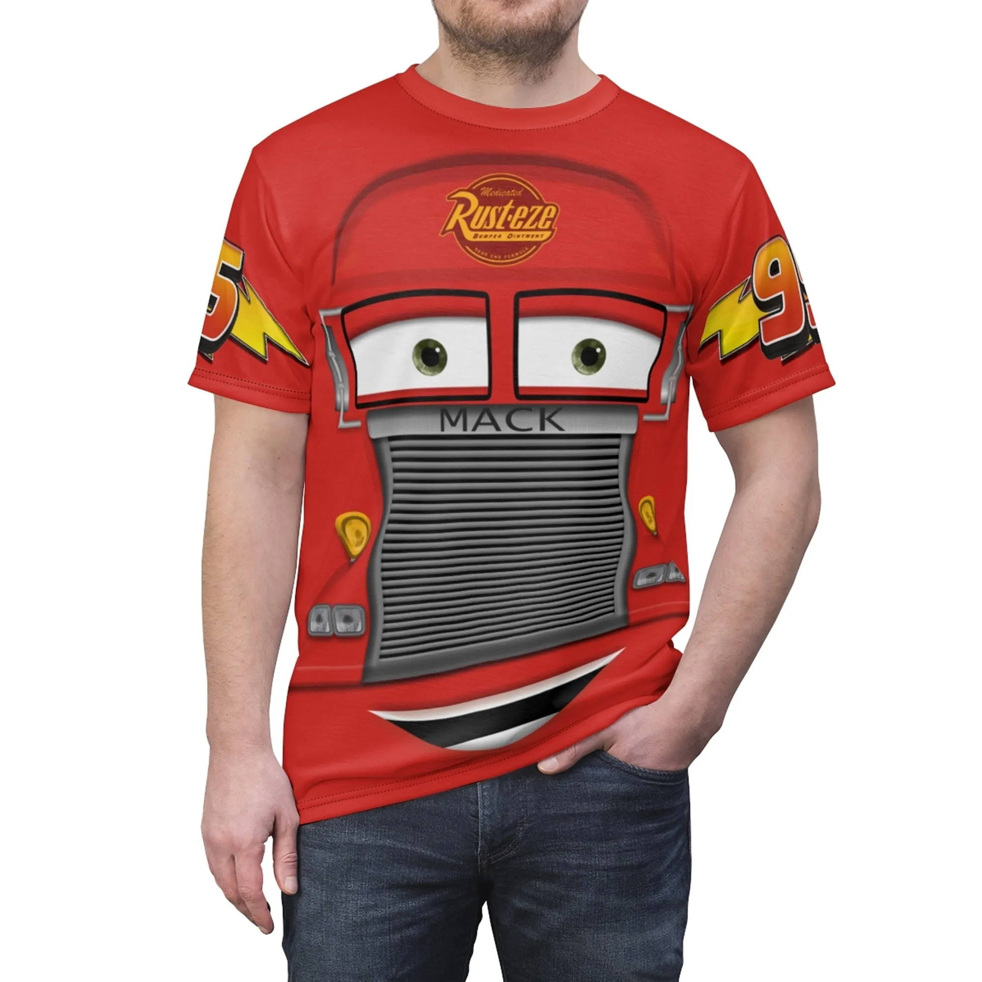 Mack Short Sleeves Shirts Printed 3D Unisex Cosplay Kid Tshirt Disney Cars Costume QT209007
