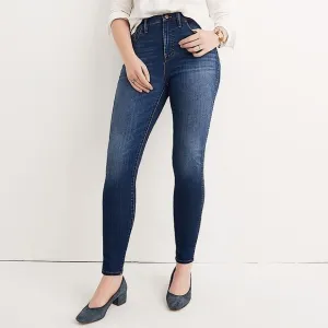 Madewell 10&quot; High-Rise Skinny Jeans Danny Wash Tencel Denim Edition 27