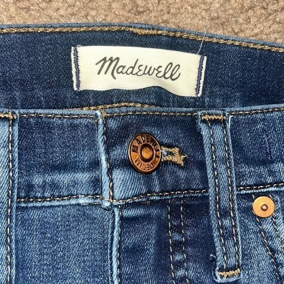 Madewell 10&quot; High-Rise Skinny Jeans Danny Wash Tencel Denim Edition 27