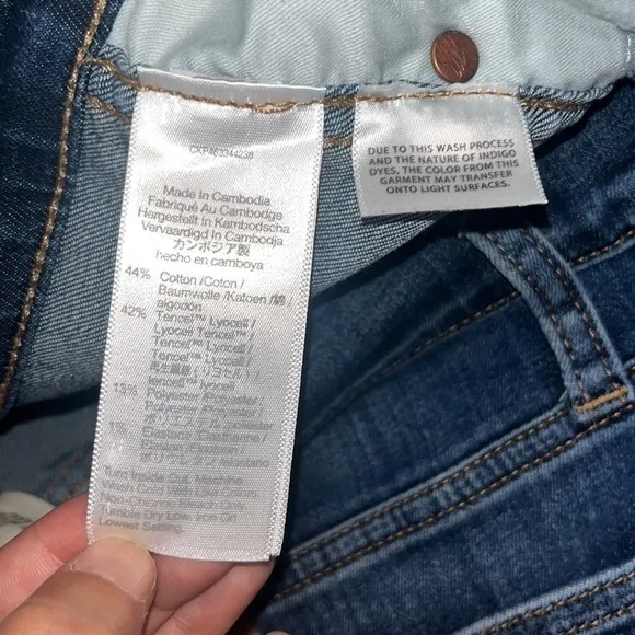Madewell 10&quot; High-Rise Skinny Jeans Danny Wash Tencel Denim Edition 27