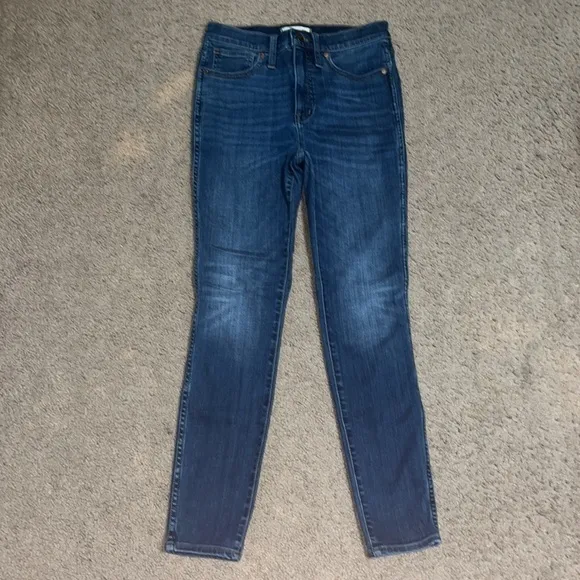 Madewell 10&quot; High-Rise Skinny Jeans Danny Wash Tencel Denim Edition 27