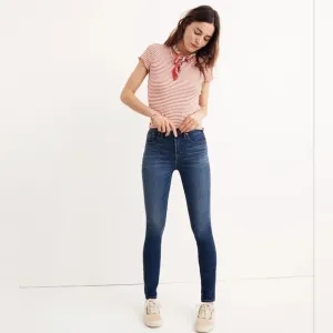 Madewell 10&quot; High-Rise Skinny Jeans in Danny Wash, Size 30