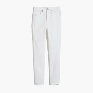 Madewell 11&quot; High-Rise Skinny Jeans in Pure White: Raw-Hem Edition in Size 28