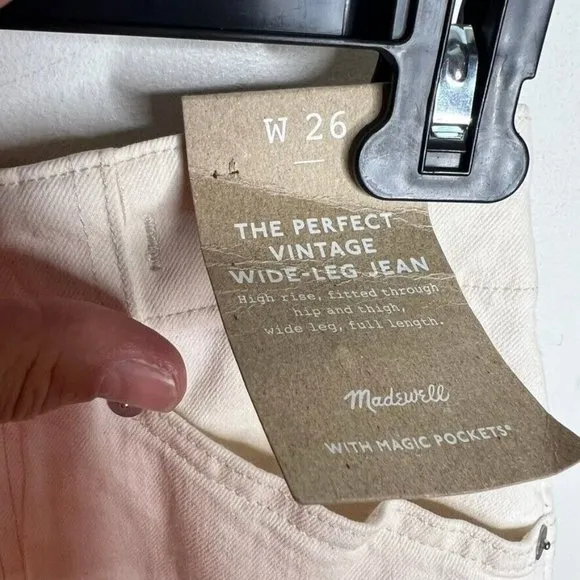 Madewell $128 Perfect Wide Leg Jean in Canvas Wash Size 26 NN450