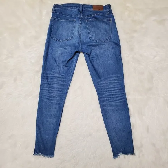 Madewell 9 Inch High-Rise Skinny Rip and Repair Jeans in Allegra Wash Si…