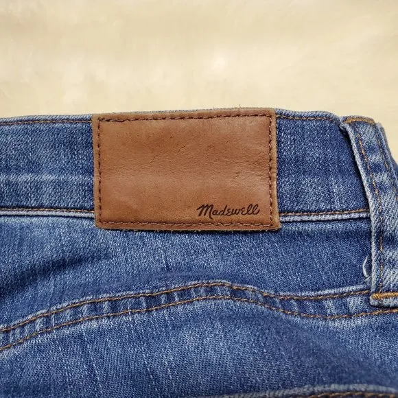 Madewell 9 Inch High-Rise Skinny Rip and Repair Jeans in Allegra Wash Si…