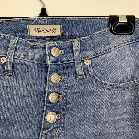 Madewell 9&quot; High-Rise Skinny Crop Jeans: Button-Front Edition Size 25