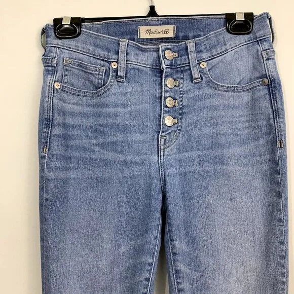 Madewell 9&quot; High-Rise Skinny Crop Jeans: Button-Front Edition Size 25