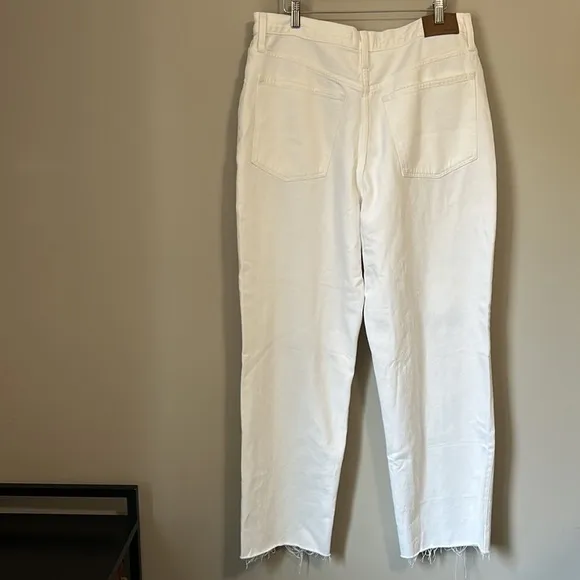 MADEWELL Baggy Straight Jean High Waist White Slouchy Sz 31 NEW