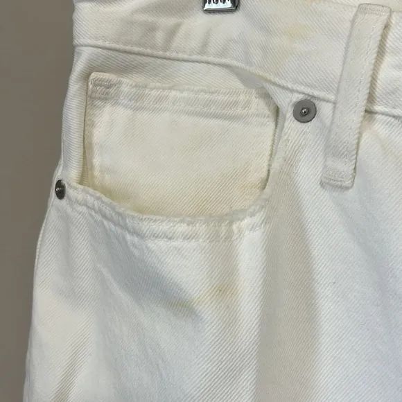 MADEWELL Baggy Straight Jean High Waist White Slouchy Sz 31 NEW