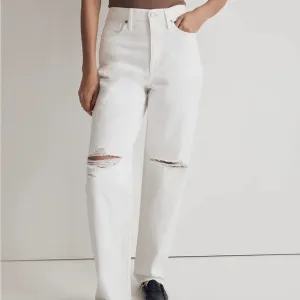 MADEWELL Baggy Straight Jean High Waist White Slouchy Sz 31 NEW