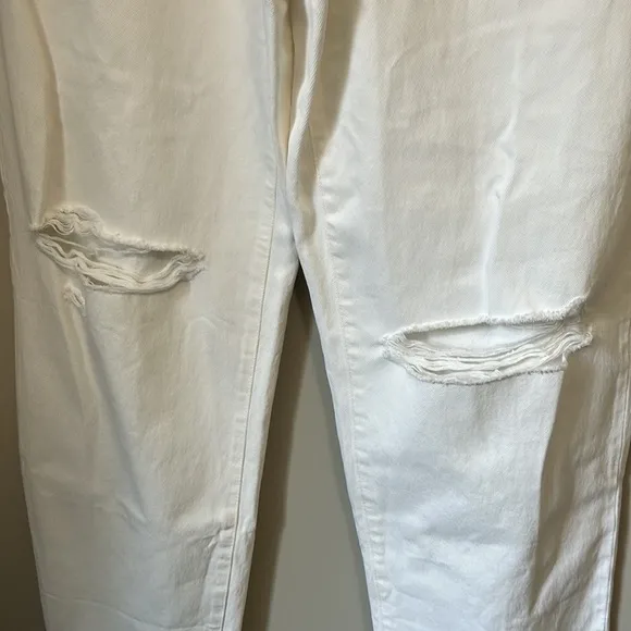 MADEWELL Baggy Straight Jean High Waist White Slouchy Sz 31 NEW
