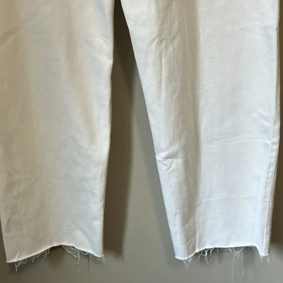 MADEWELL Baggy Straight Jean High Waist White Slouchy Sz 31 NEW