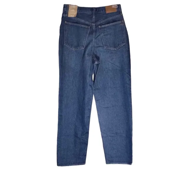 Madewell Baggy Straight Leg Jeans In Dark Worn Indigo Size 26