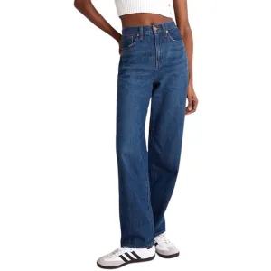 Madewell Baggy Straight Leg Jeans In Dark Worn Indigo Size 26