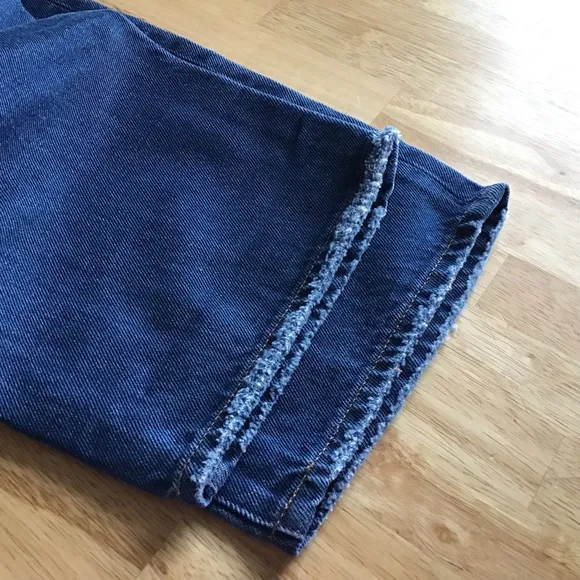 Madewell Baggy Straight Leg Jeans In Dark Worn Indigo Size 26