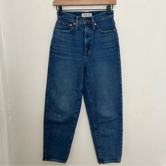 MADEWELL- Balloon Jeans in Ellisboro Wash Dark Denim 80s Classic