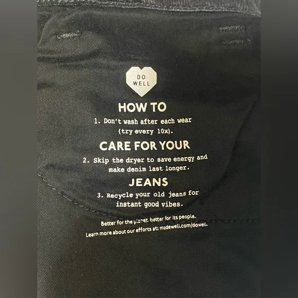 Madewell Curvy Mid Rise Stovepipe Jeans Women’s 29 Black Raw Hem