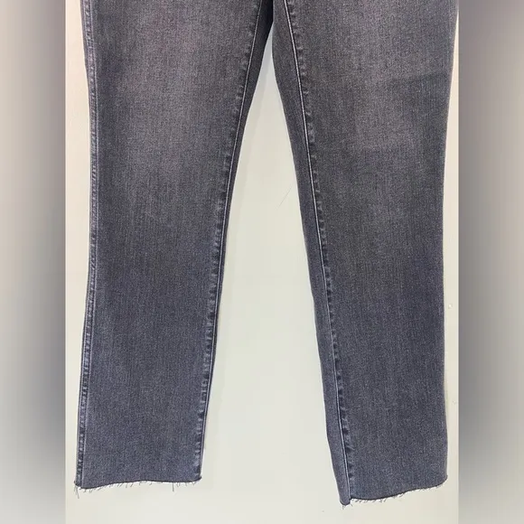 Madewell Curvy Mid Rise Stovepipe Jeans Women’s 29 Black Raw Hem