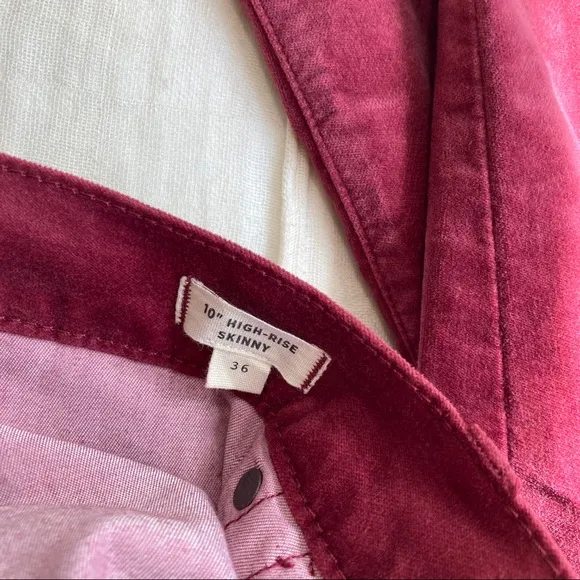 Madewell High Rise Skinny Jeans Velvet