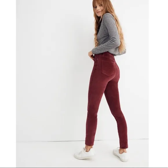 Madewell High Rise Skinny Jeans Velvet