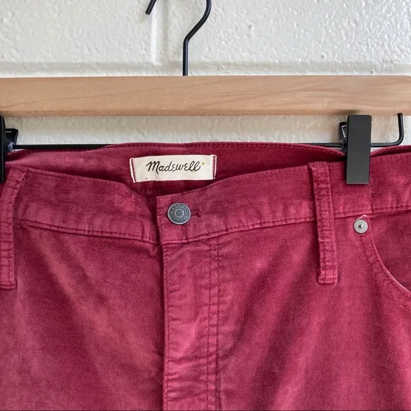 Madewell High Rise Skinny Jeans Velvet
