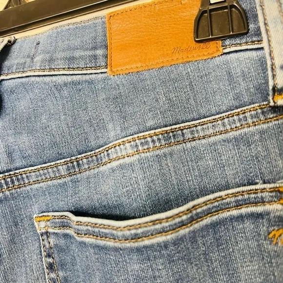 Madewell jeans denim 10&quot; High-Rise Skinny Jean Brinville Wash Button-Front