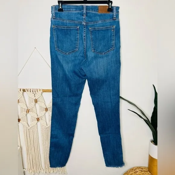Madewell jeans denim 10&quot; High-Rise Skinny Jean Brinville Wash Button-Front