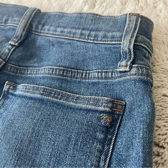 Madewell Mid Rise Kick‎ Out Jeans Frayed Raw Hem Ankle Length Flare NWT
