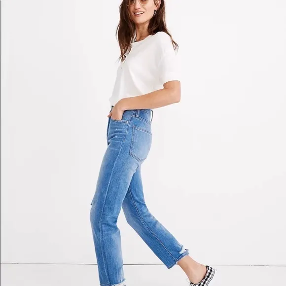 Madewell NWOT Tall Classic Straight Jeans in Novello Wash