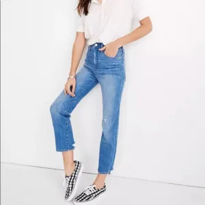 Madewell NWOT Tall Classic Straight Jeans in Novello Wash
